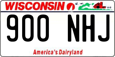 WI license plate 900NHJ