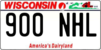 WI license plate 900NHL