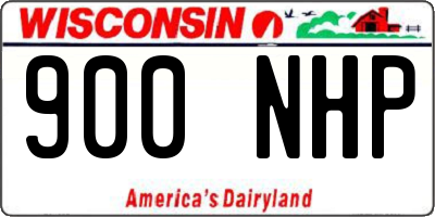 WI license plate 900NHP