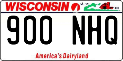WI license plate 900NHQ