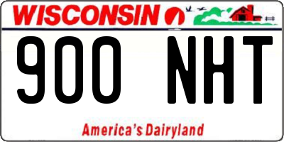 WI license plate 900NHT