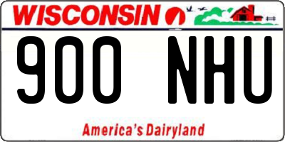 WI license plate 900NHU