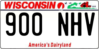 WI license plate 900NHV