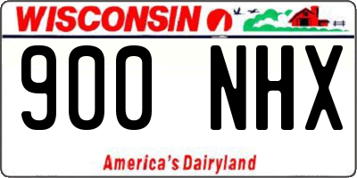 WI license plate 900NHX