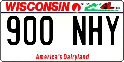 WI license plate 900NHY