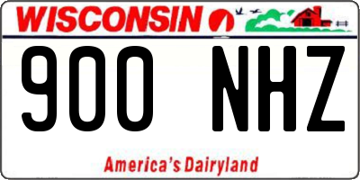 WI license plate 900NHZ