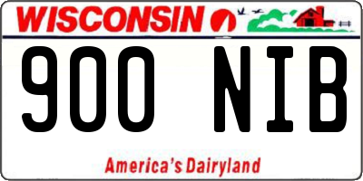 WI license plate 900NIB