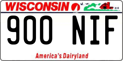 WI license plate 900NIF