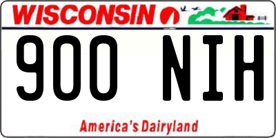 WI license plate 900NIH