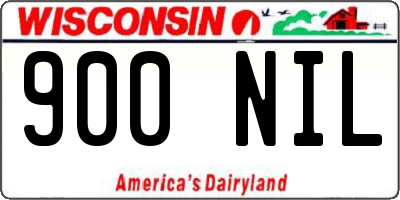 WI license plate 900NIL