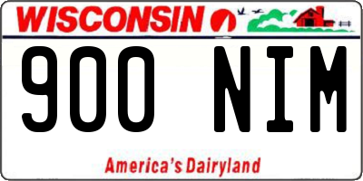WI license plate 900NIM