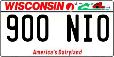 WI license plate 900NIO