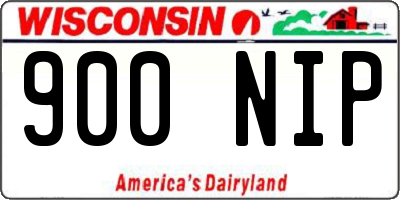 WI license plate 900NIP