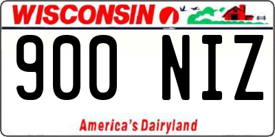 WI license plate 900NIZ