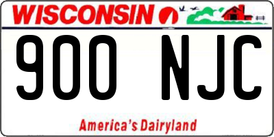 WI license plate 900NJC