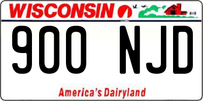 WI license plate 900NJD