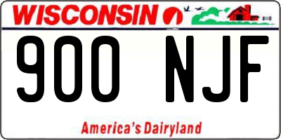 WI license plate 900NJF