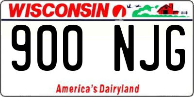 WI license plate 900NJG
