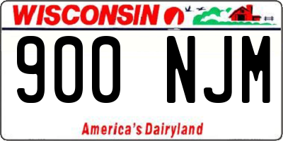 WI license plate 900NJM
