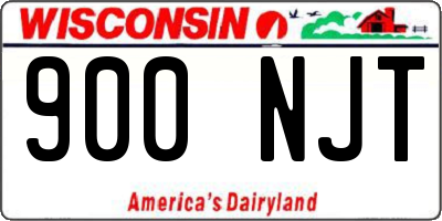WI license plate 900NJT