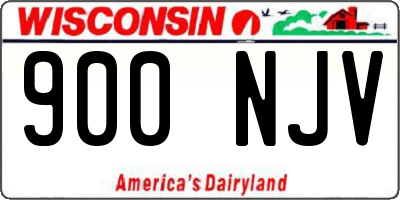 WI license plate 900NJV