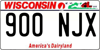 WI license plate 900NJX