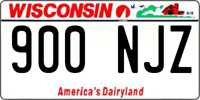WI license plate 900NJZ