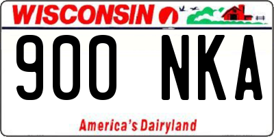 WI license plate 900NKA