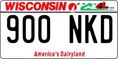 WI license plate 900NKD