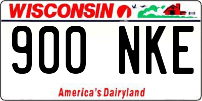 WI license plate 900NKE