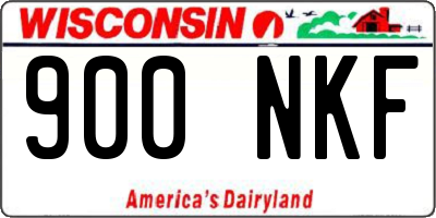 WI license plate 900NKF