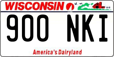 WI license plate 900NKI