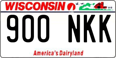 WI license plate 900NKK