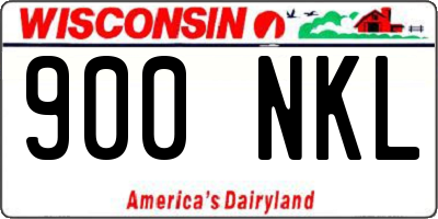 WI license plate 900NKL
