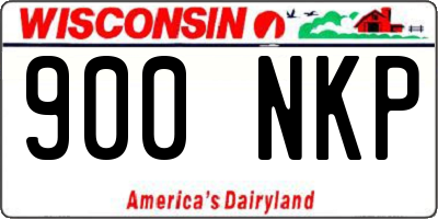 WI license plate 900NKP