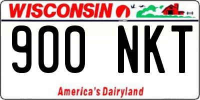 WI license plate 900NKT