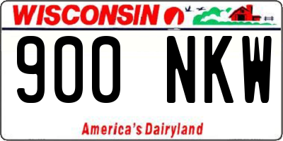 WI license plate 900NKW