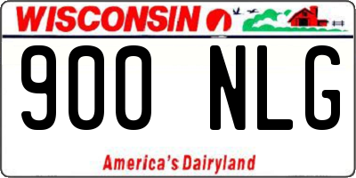 WI license plate 900NLG