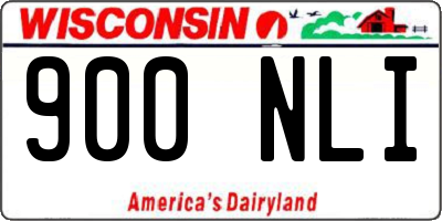 WI license plate 900NLI