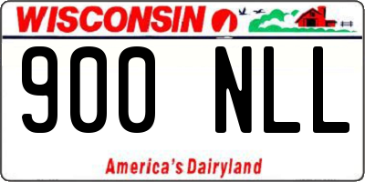 WI license plate 900NLL