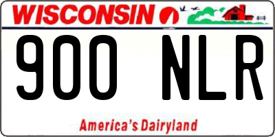 WI license plate 900NLR