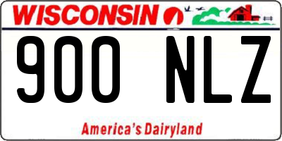 WI license plate 900NLZ