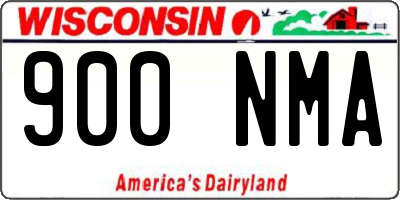WI license plate 900NMA