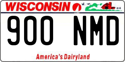 WI license plate 900NMD