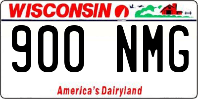 WI license plate 900NMG