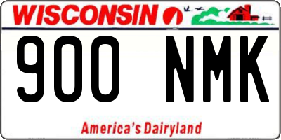 WI license plate 900NMK