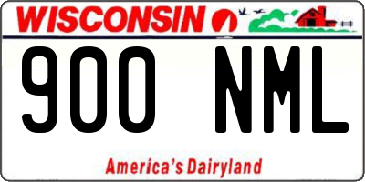WI license plate 900NML