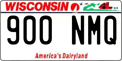 WI license plate 900NMQ