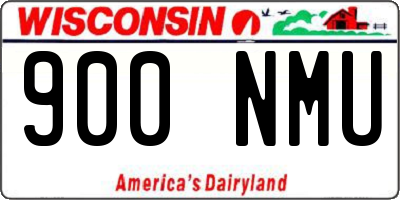 WI license plate 900NMU