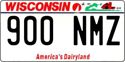 WI license plate 900NMZ